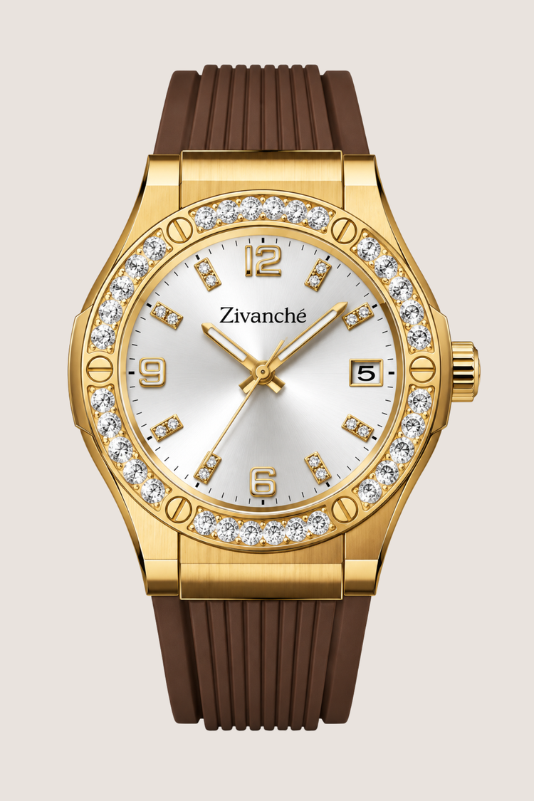 Golden Stardust Crystal Elegance Sapphire Watch