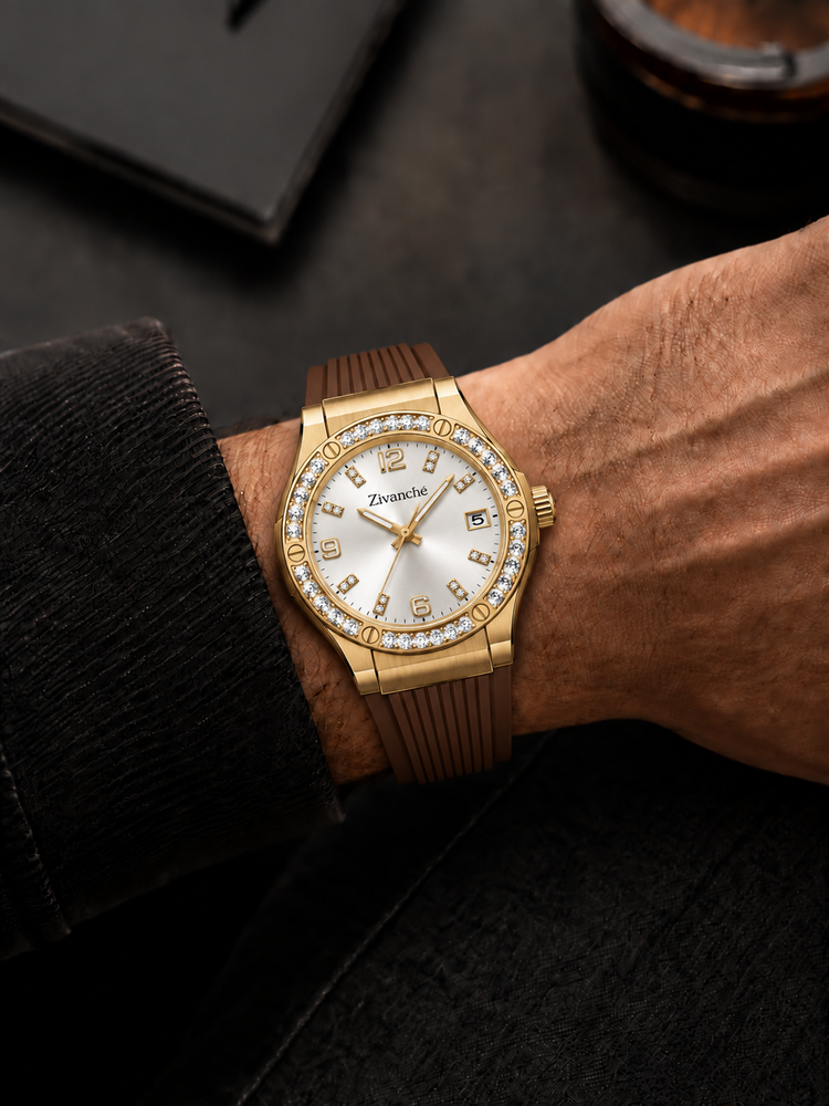 Golden Stardust Crystal Elegance Sapphire Watch