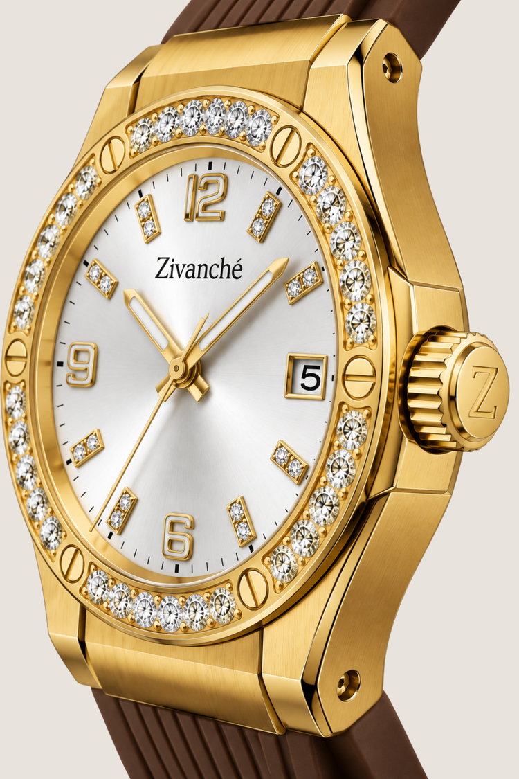 Golden Stardust Crystal Elegance Sapphire Watch