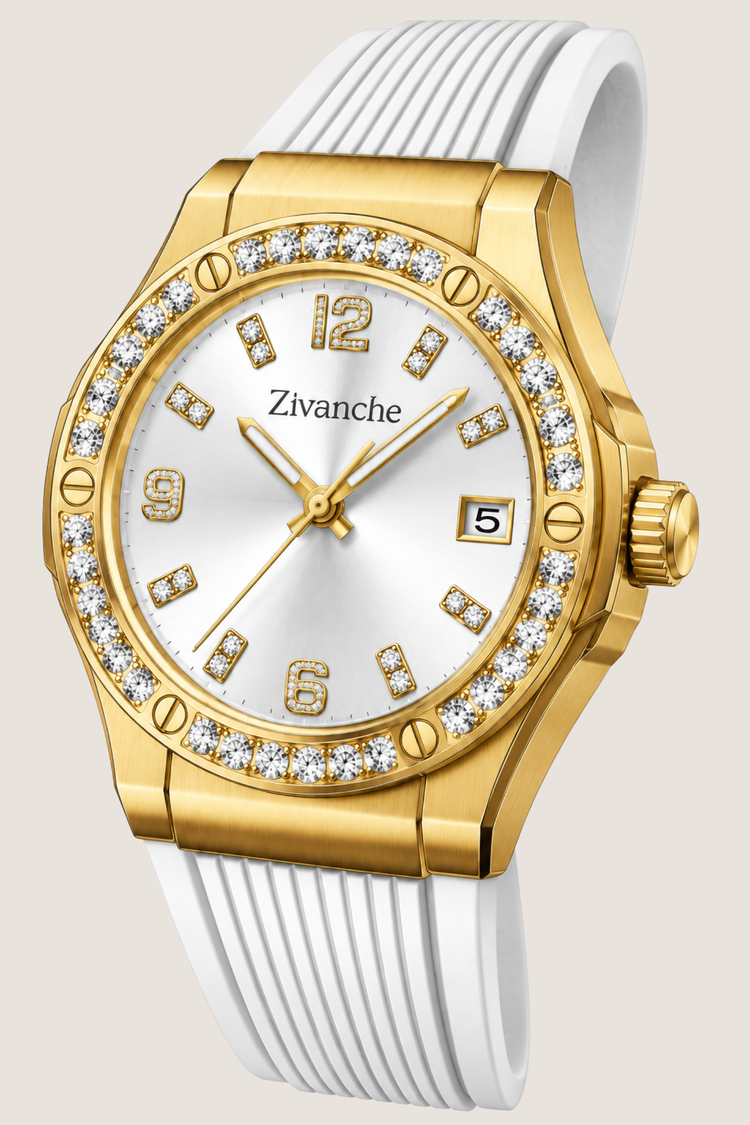 Golden Stardust Crystal Elegance Sapphire Watch