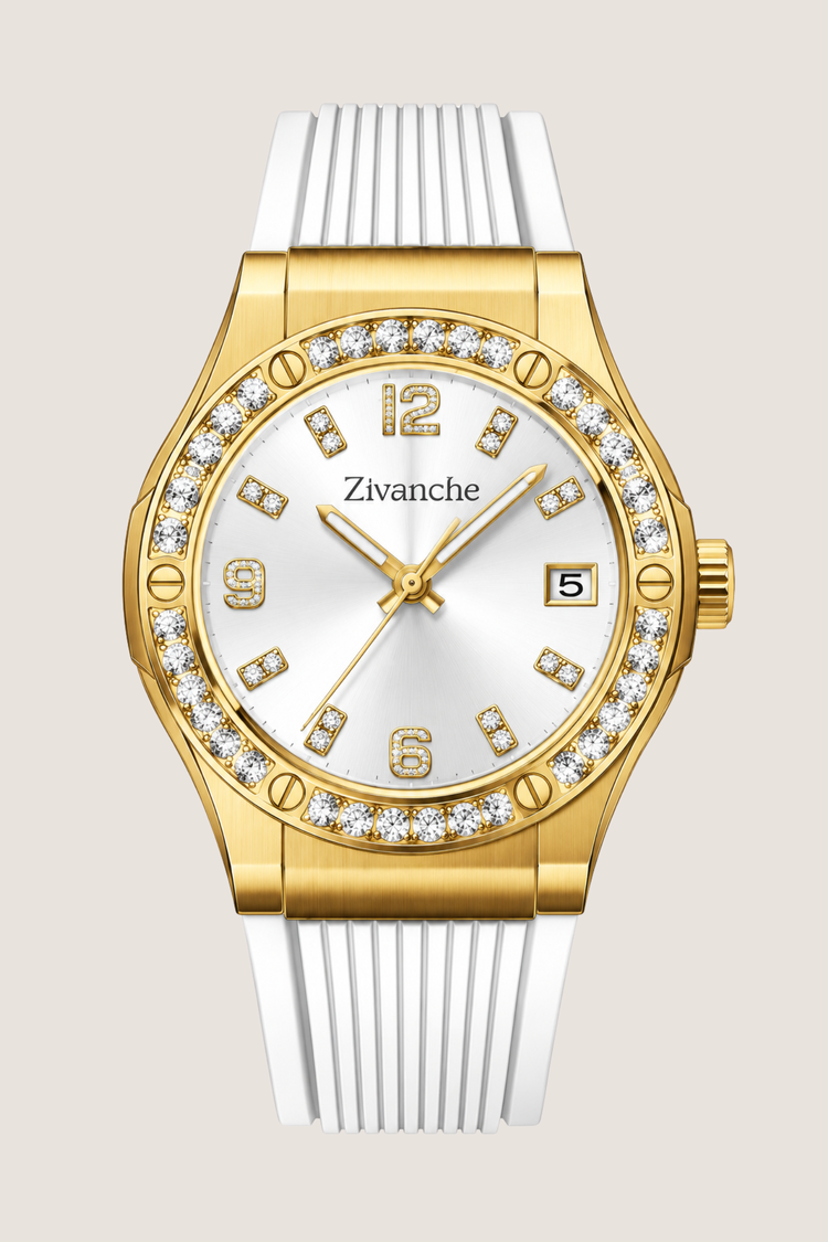 Golden Stardust Crystal Elegance Sapphire Watch