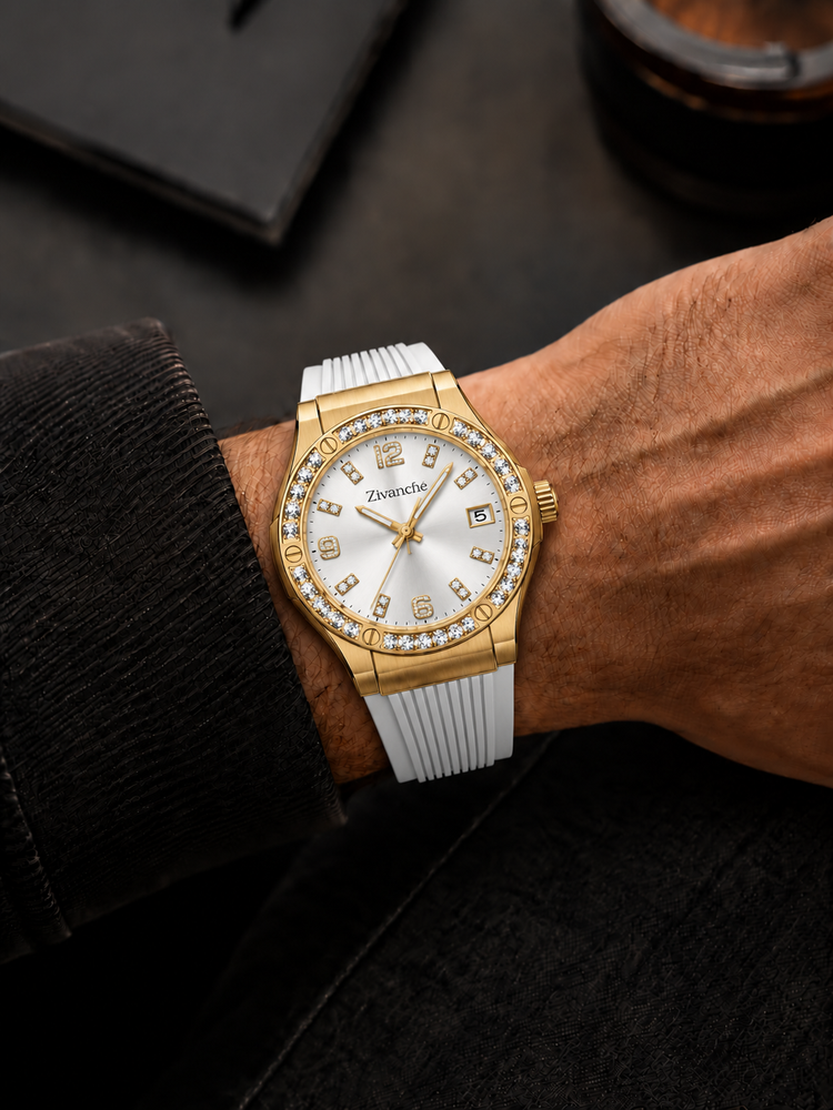 Golden Stardust Crystal Elegance Sapphire Watch