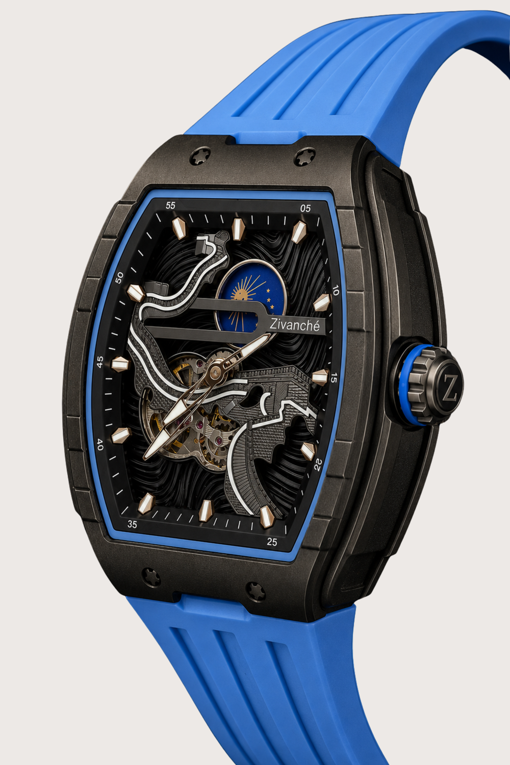Crimson Orbit Black Blue  Automatic Watch (44658706)