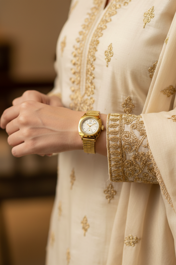 Classic White Dial Silver Crest Automatic Watch | IBSO Edition