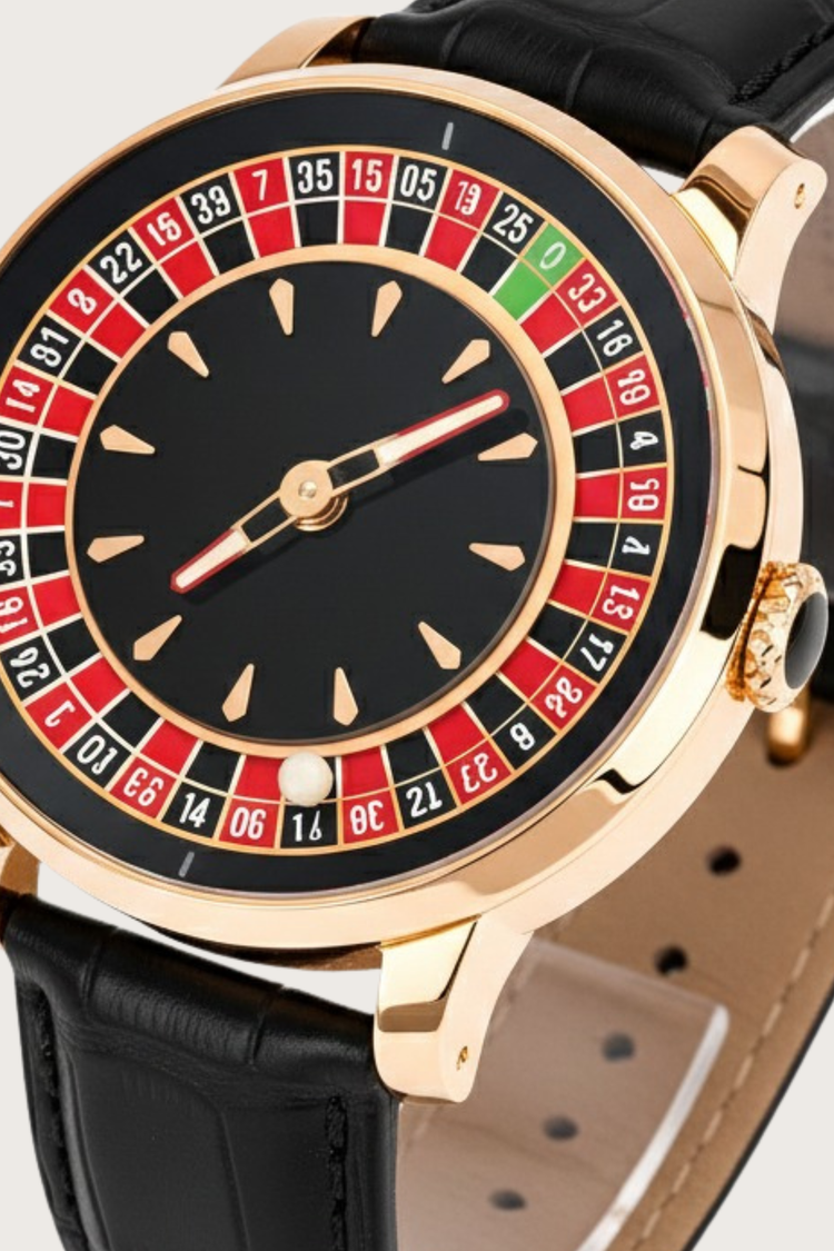 Casino Series Rose Gold Roulette Automatic Watch – Double Zero Edition