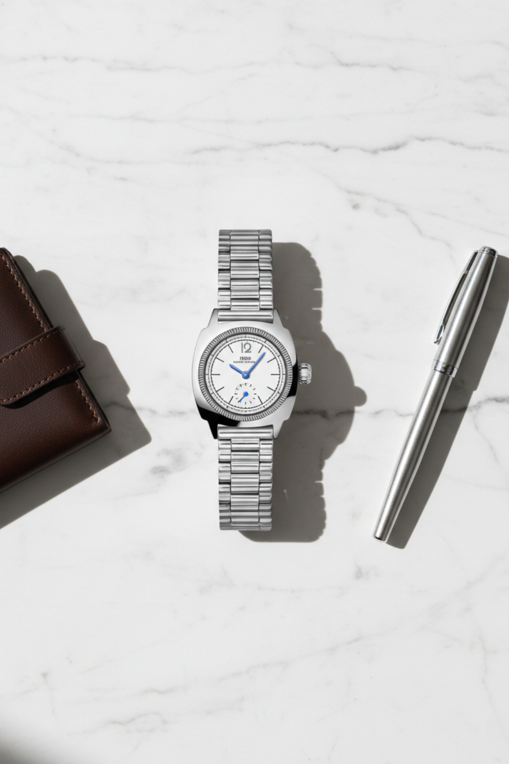 Classic White Dial Silver Crest Automatic Watch | IBSO Edition
