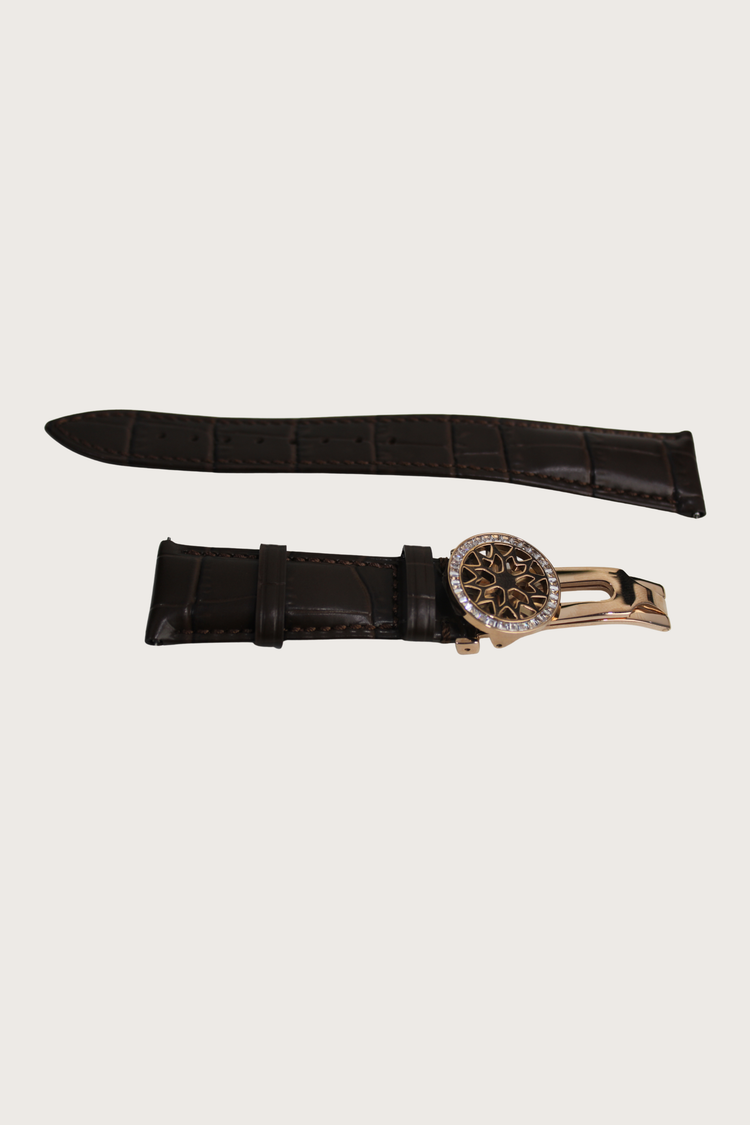 Zivanche | Brown Strap with Rosegold Folding Clasp