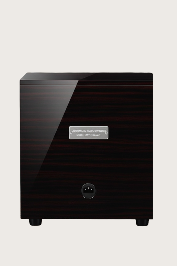 Regal Wood | Single Watch Winder with Red Velvet Interior