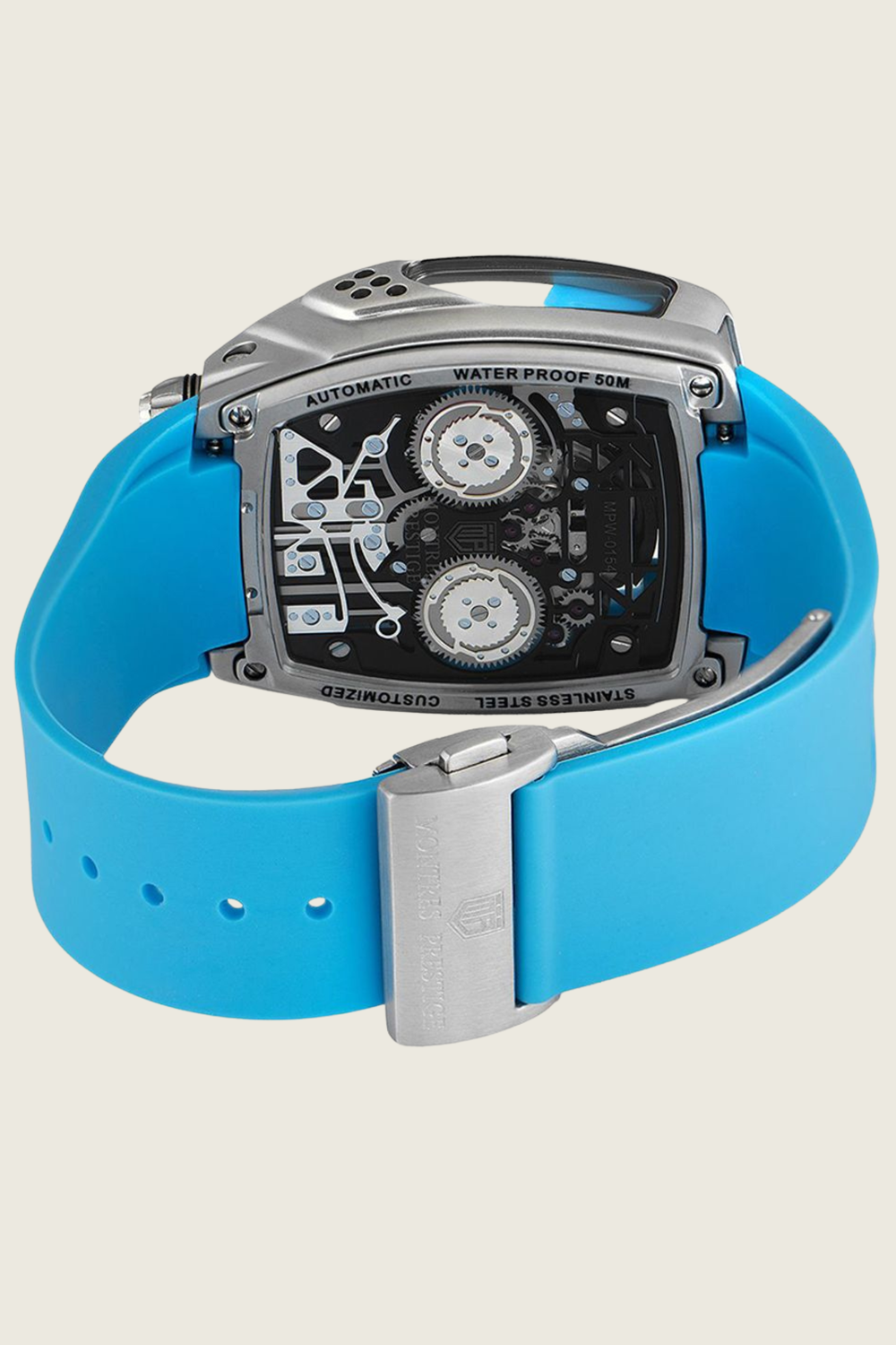 Viper Engine Aqua with Silver Dial | Tonneau Skeleton Engine Edition (41458375)