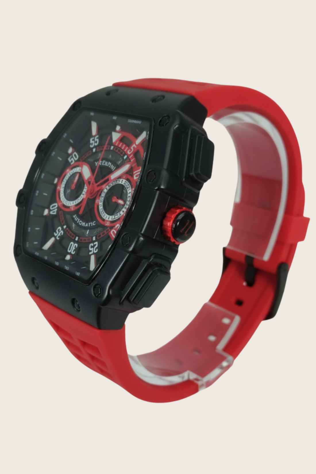 YOZUDNI Crimson Vortex | Octagon Skeleton Automatic Edition - (ZIVOCYZCSBLK0105)