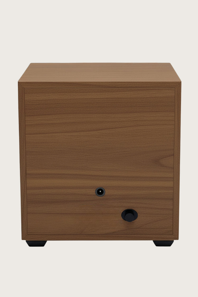 Noir Wood Single Watch Winder with Red Interior & Skeleton Display