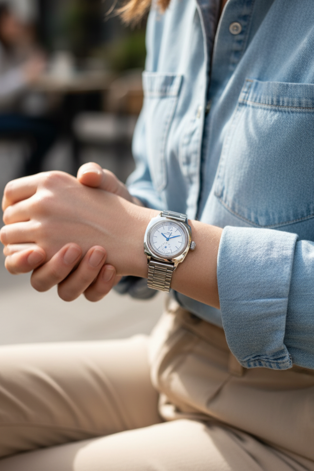 Classic White Dial Silver Crest Automatic Watch | IBSO Edition