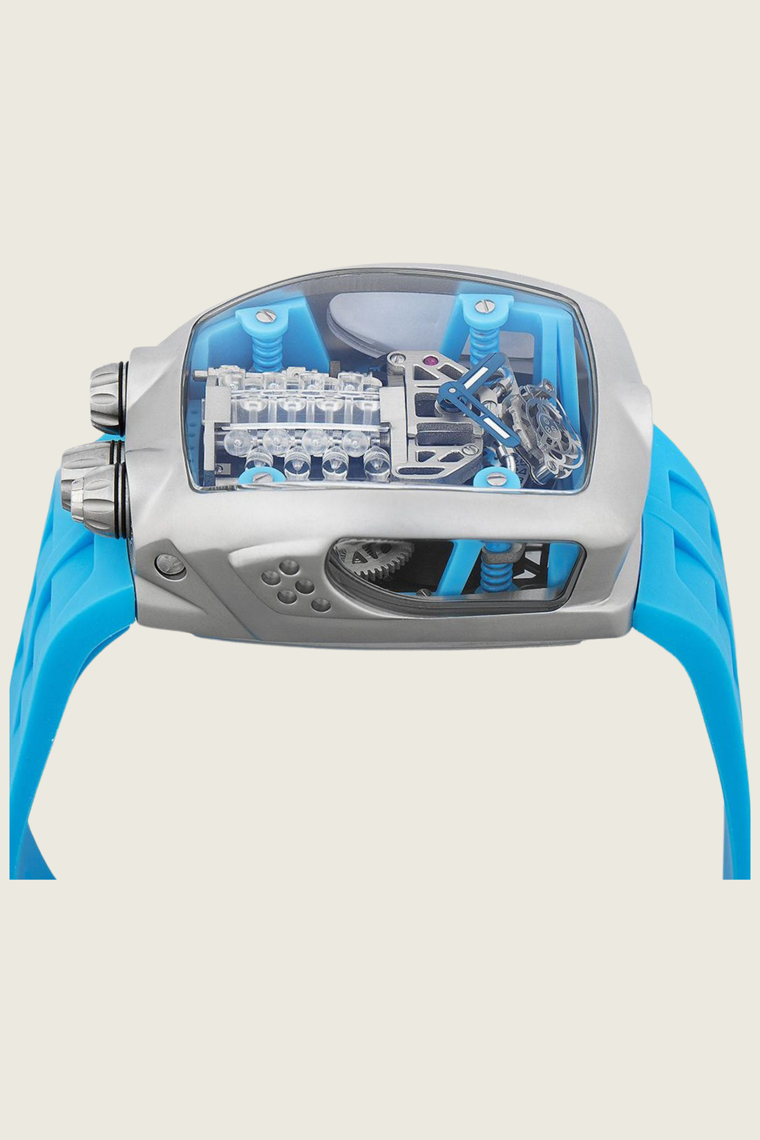 Viper Engine Aqua with Silver Dial | Tonneau Skeleton Engine Edition (41458375)