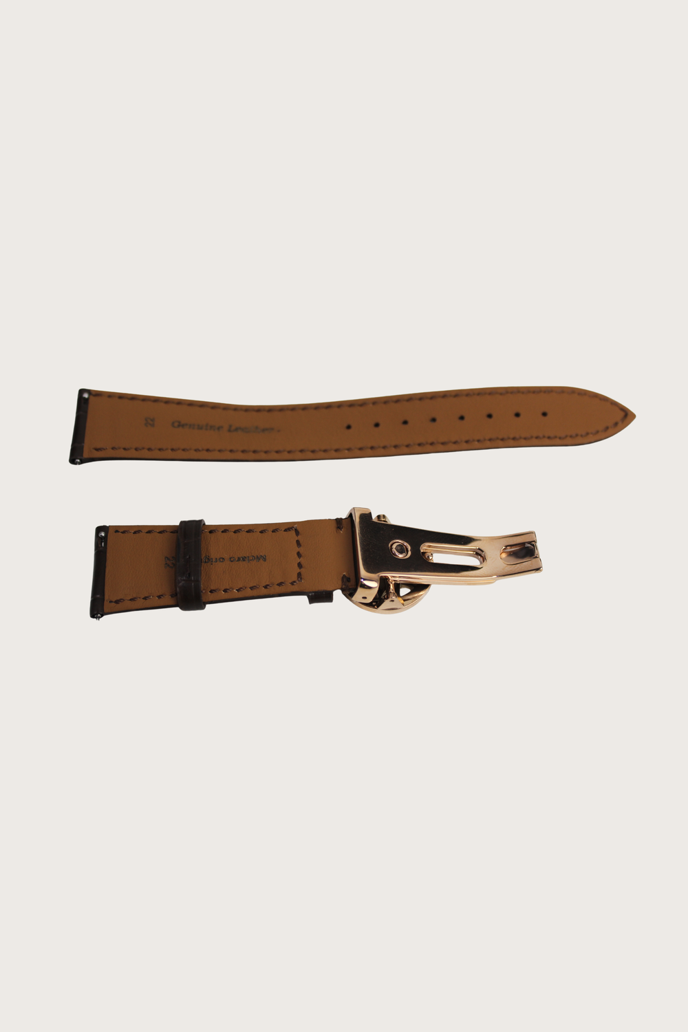 Zivanche | Brown Strap with Rosegold Folding Clasp