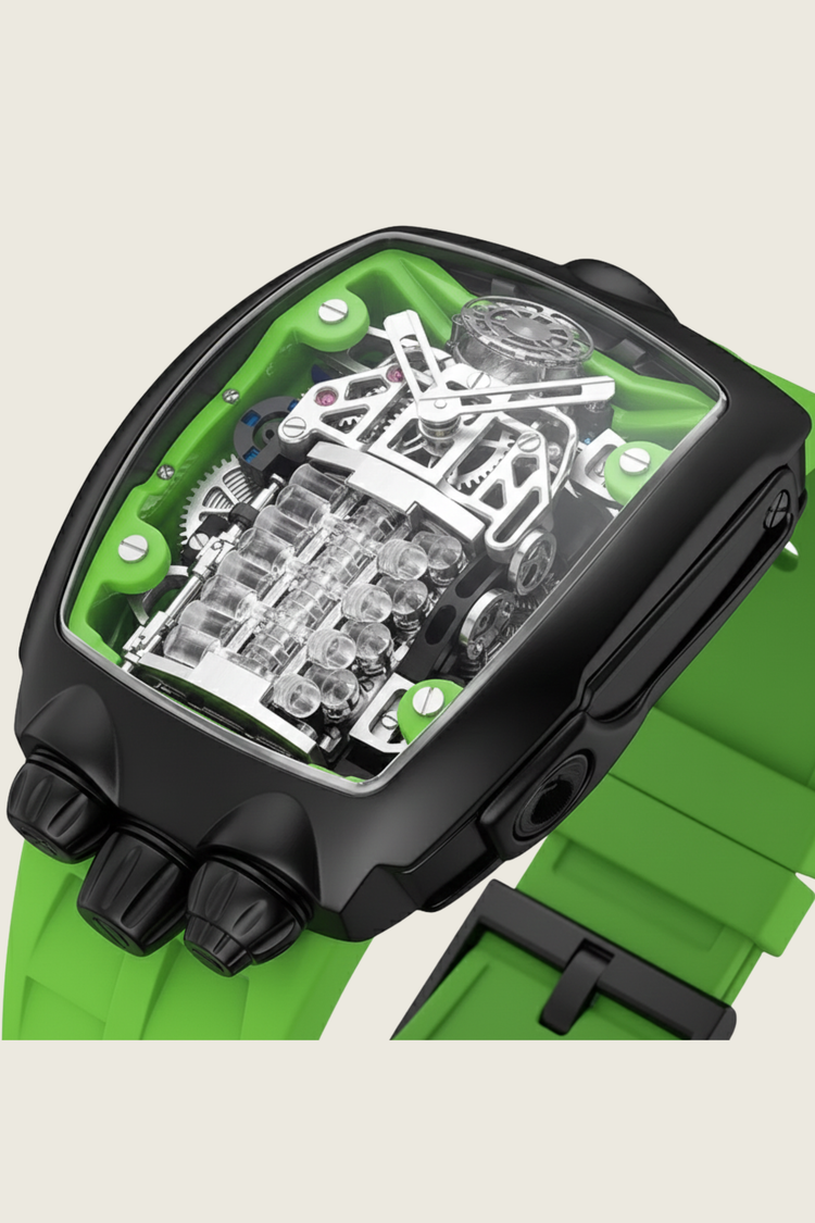 Viper Engine Neon Green with Black Dial  | Tonneau Skeleton Engine Edition - (41458376)
