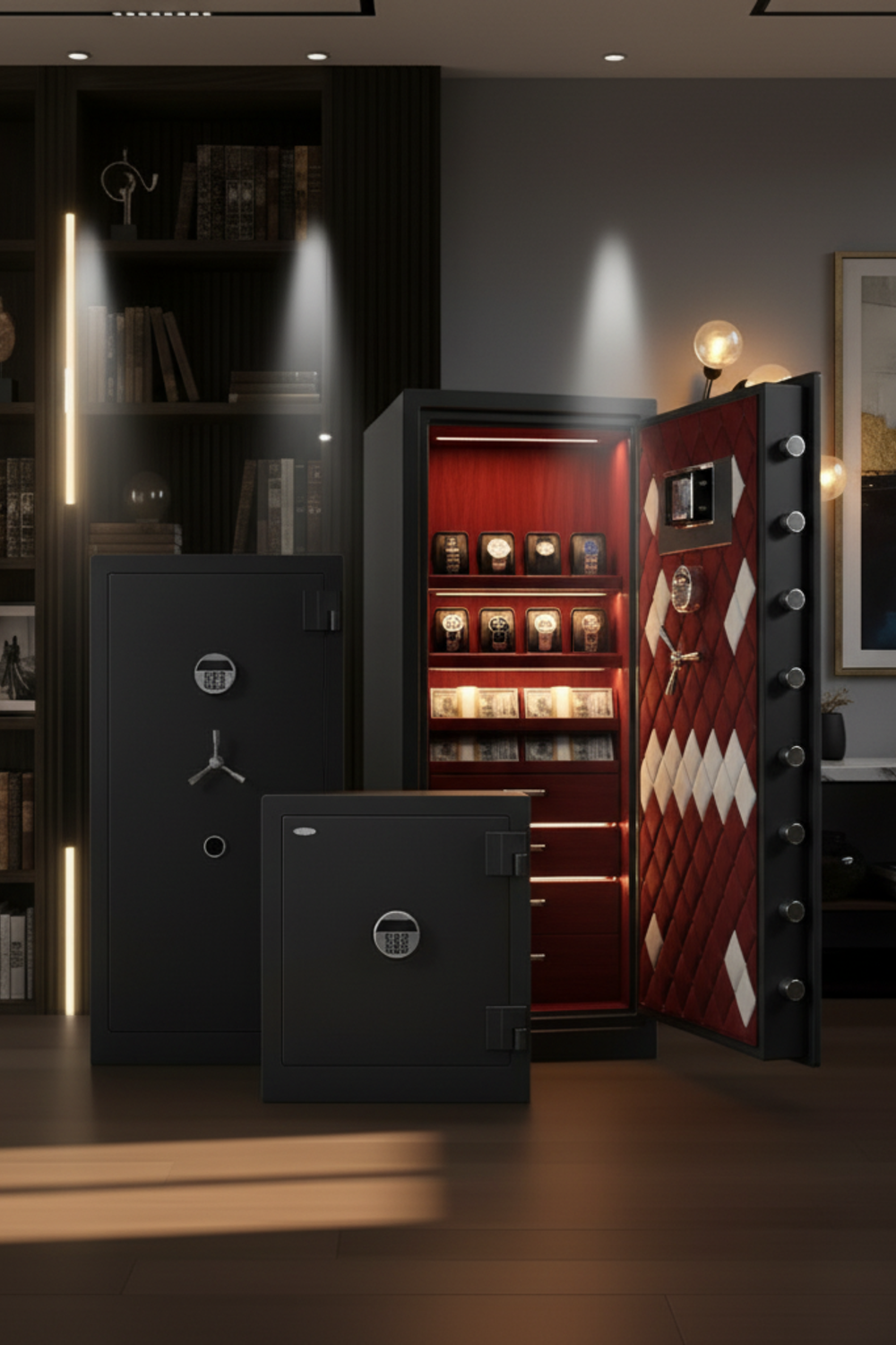 Rosewood Safe Watch Winder Box