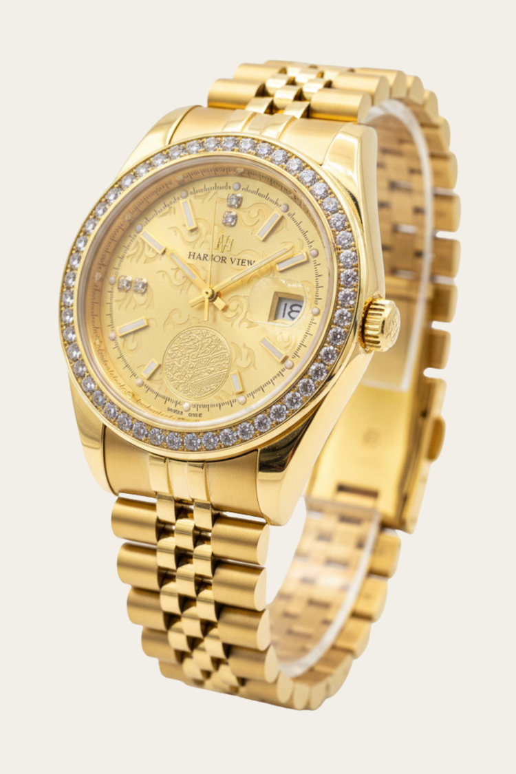 Harbor View Emblem Gold Quartz | Gemstone Bezel Edition
