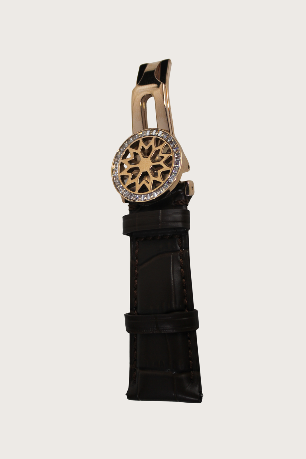 Zivanche | Brown Strap with Rosegold Folding Clasp