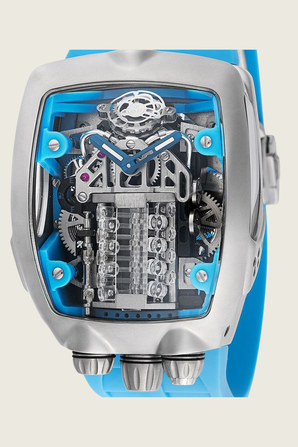 Viper Engine Aqua with Silver Dial | Tonneau Skeleton Engine Edition (41458375)