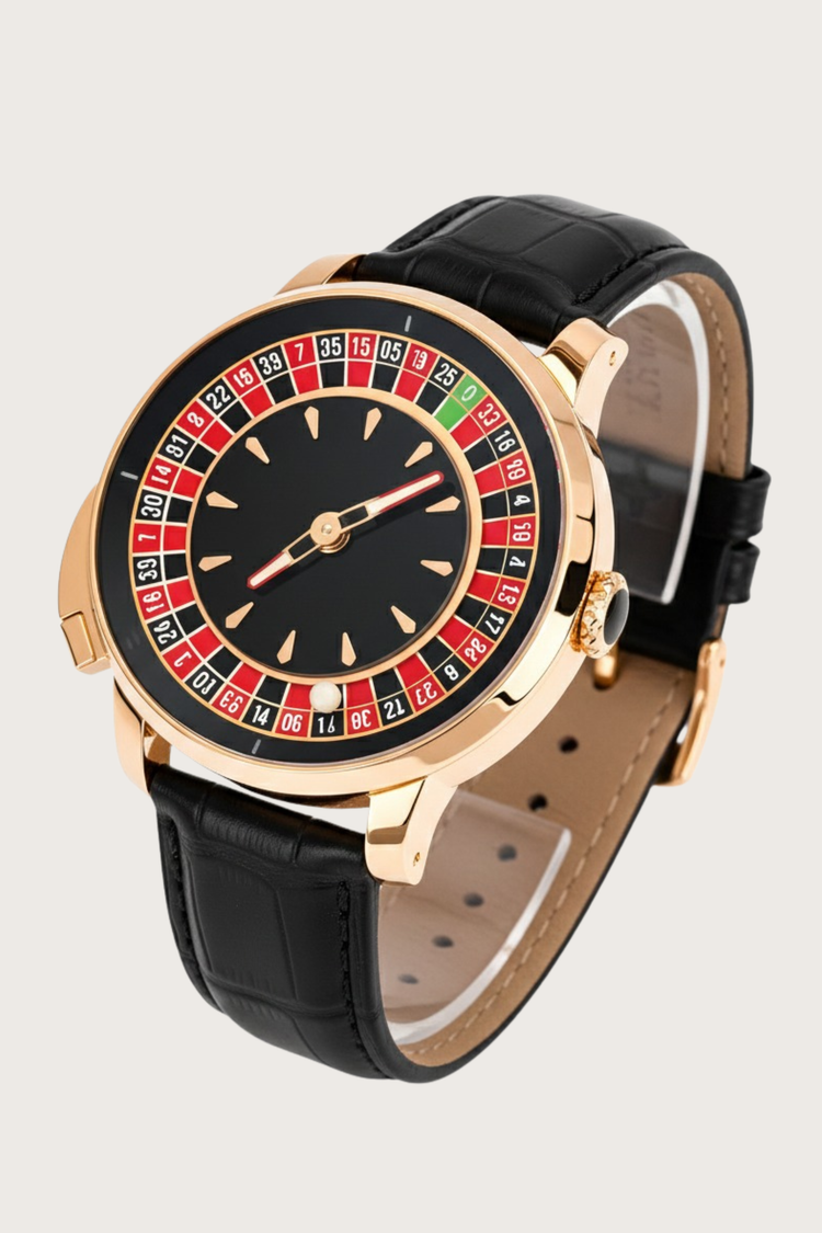 Casino Series Rose Gold Roulette Automatic Watch – Double Zero Edition