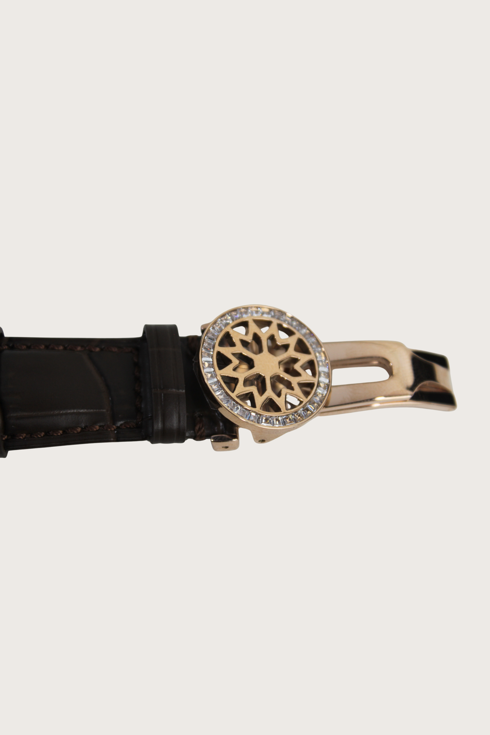 Zivanche | Brown Strap with Rosegold Folding Clasp