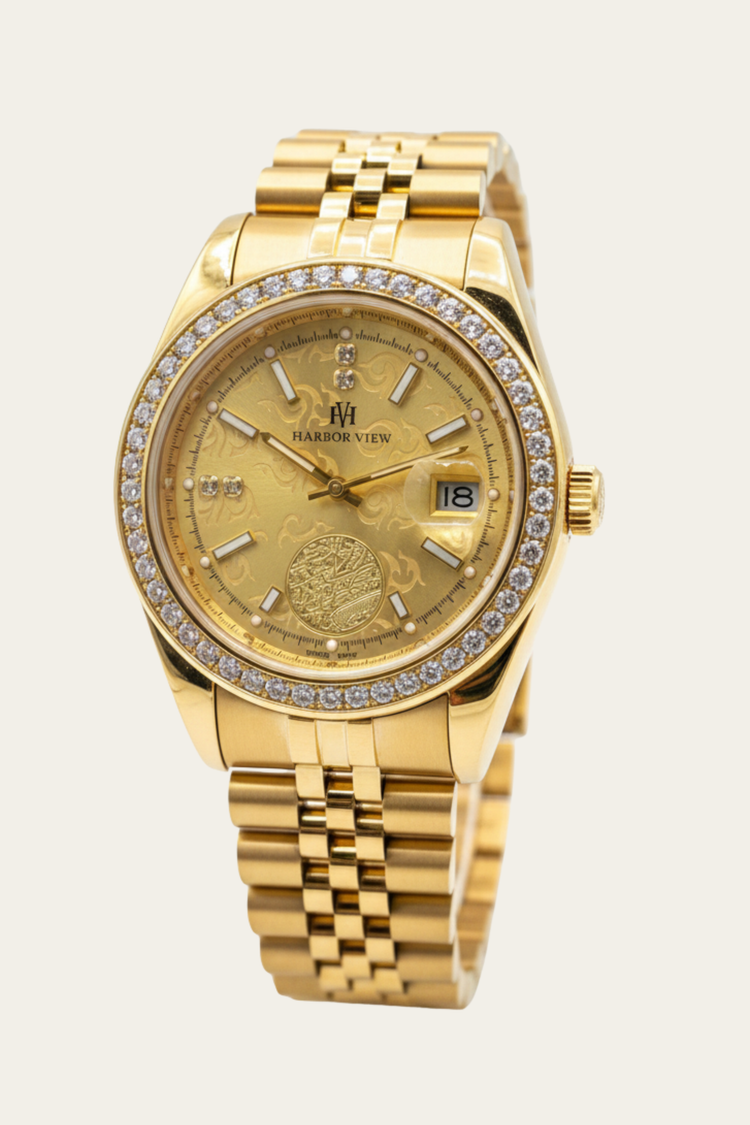 Harbor View Emblem Gold Quartz | Gemstone Bezel Edition