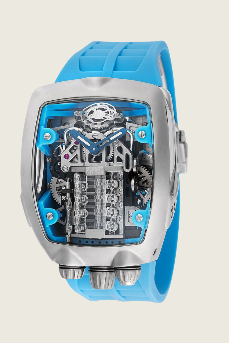 Viper Engine Aqua with Silver Dial | Tonneau Skeleton Engine Edition (41458375)
