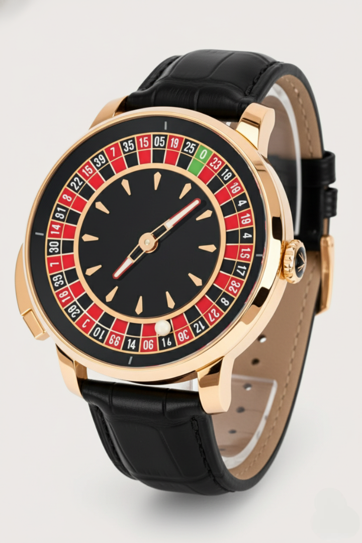 Casino Series Rose Gold Roulette Automatic Watch – Double Zero Edition