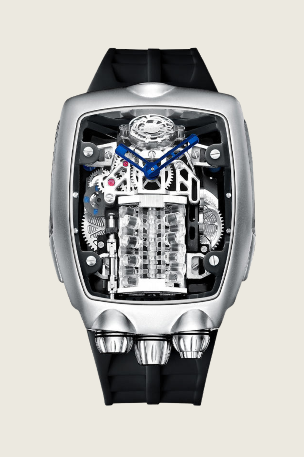 Viper Engine Black with Silver Dial | Tonneau Skeleton Engine Edition