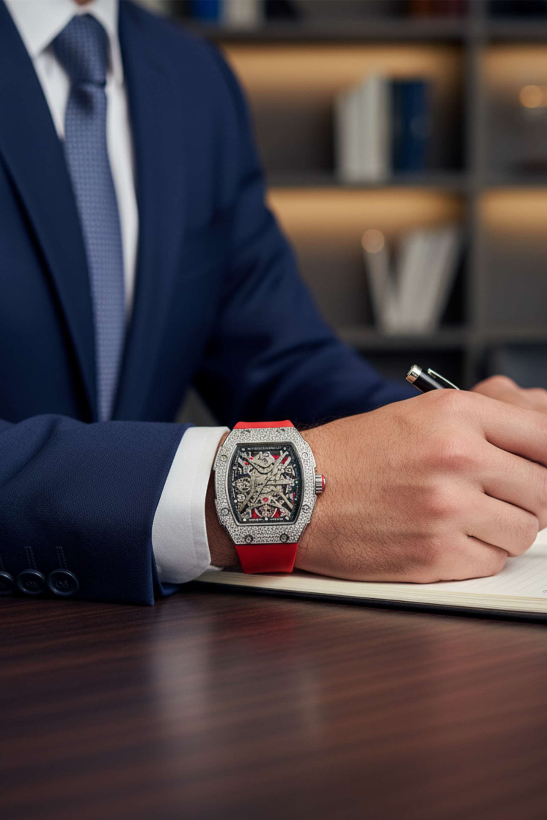 Crimson Star Skeleton Diamond Sport Watch (43075147)