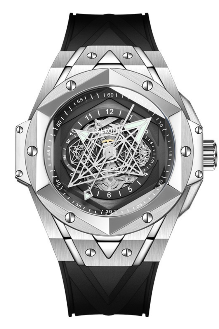 Illuminati - Eye of Demon Black Analog Mechanical Movement Dalkommwatch Watch
