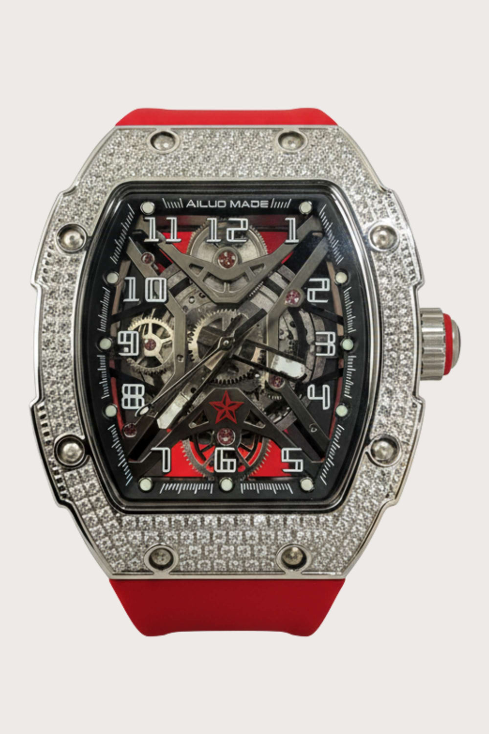Crimson Star Skeleton Diamond Sport Watch (43075147)