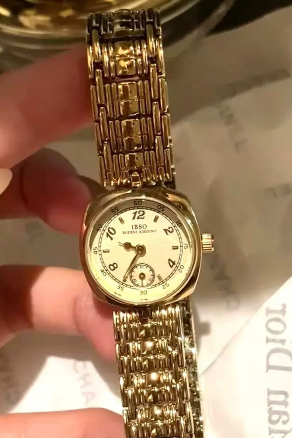 The Regent Aurum | Golden Cream Quartz Watch - (ZIVRORGAUGLDCR0104)