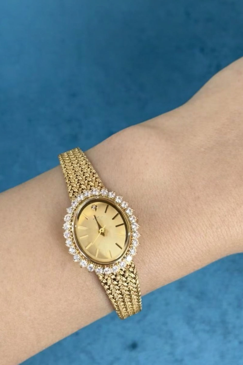 The Crown Jewel | Golden Diamond Oval Watch - (ZIVOVCWJWGLDDMD0103)