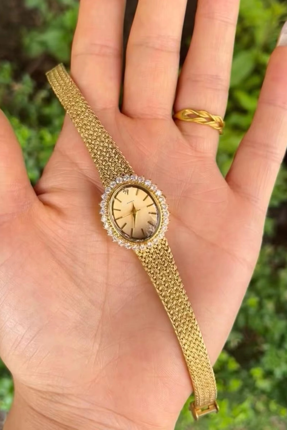 The Crown Jewel | Golden Diamond Oval Watch - (ZIVOVCWJWGLDDMD0103)