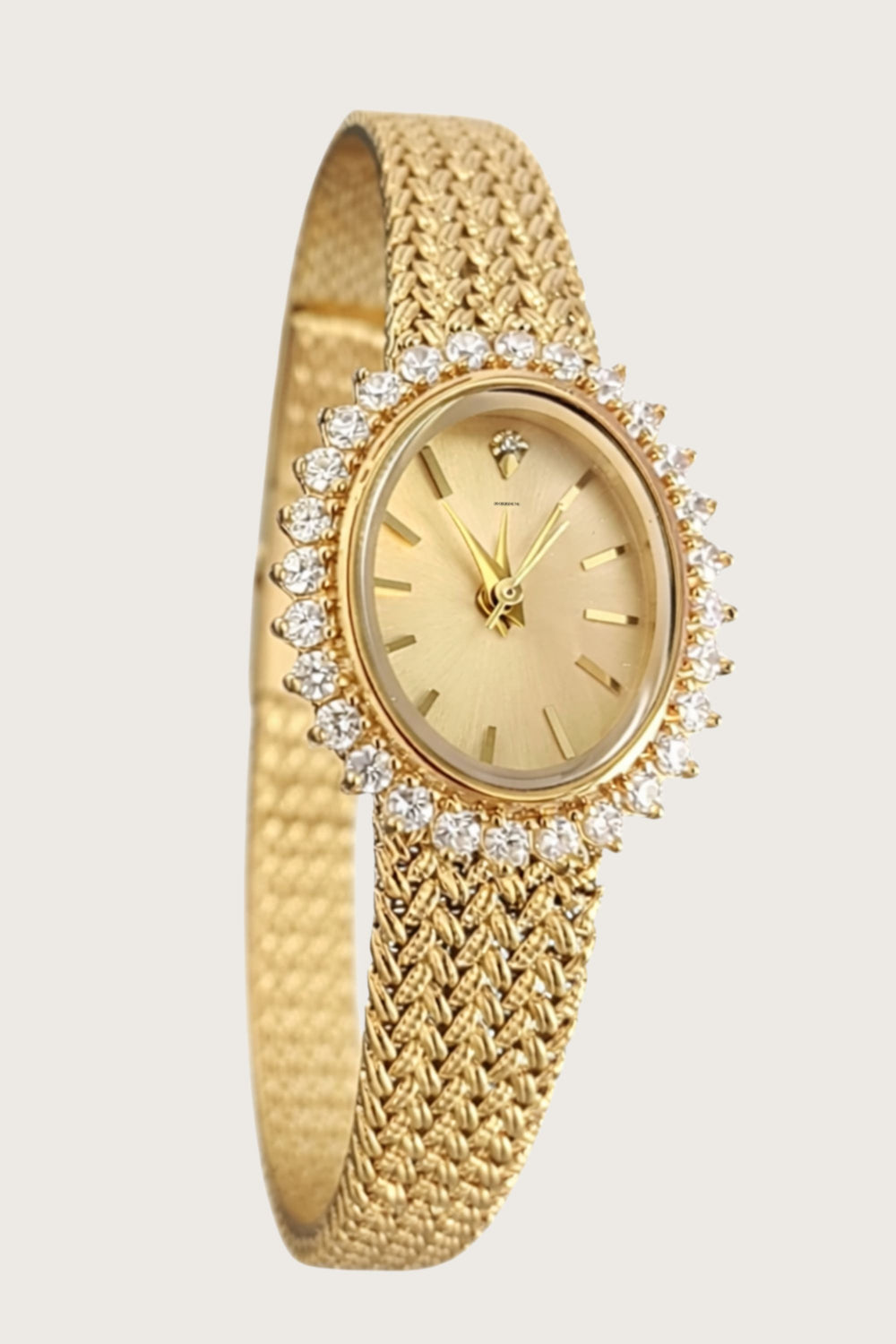 The Crown Jewel | Golden Diamond Oval Watch - (ZIVOVCWJWGLDDMD0103)