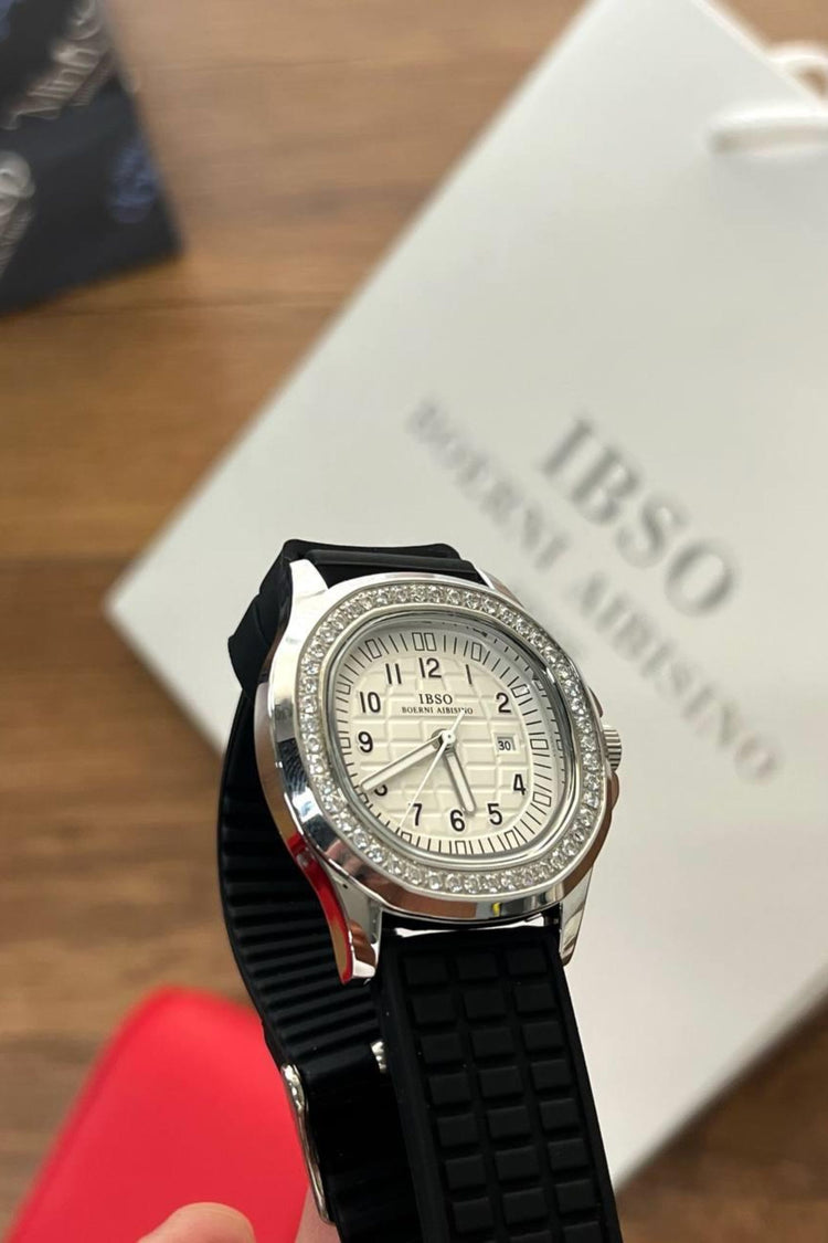 Crystal Orbit | Black Silver Automatic Watch | IBSO Edtion - (ZIVROCSORSLVBLK0064)