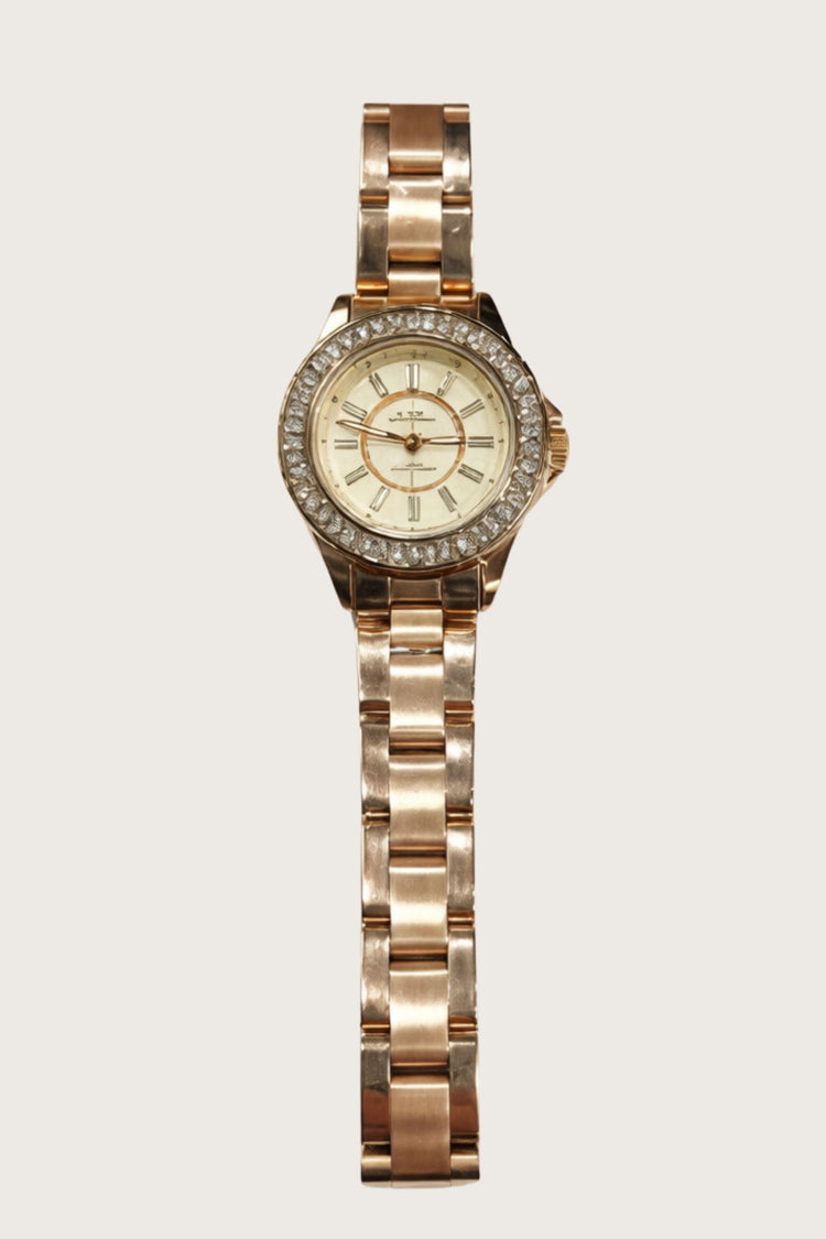 Glimmer Luxe |  Rose Gold Diamond Quartz Watch | IBSO Edition - (41070747)
