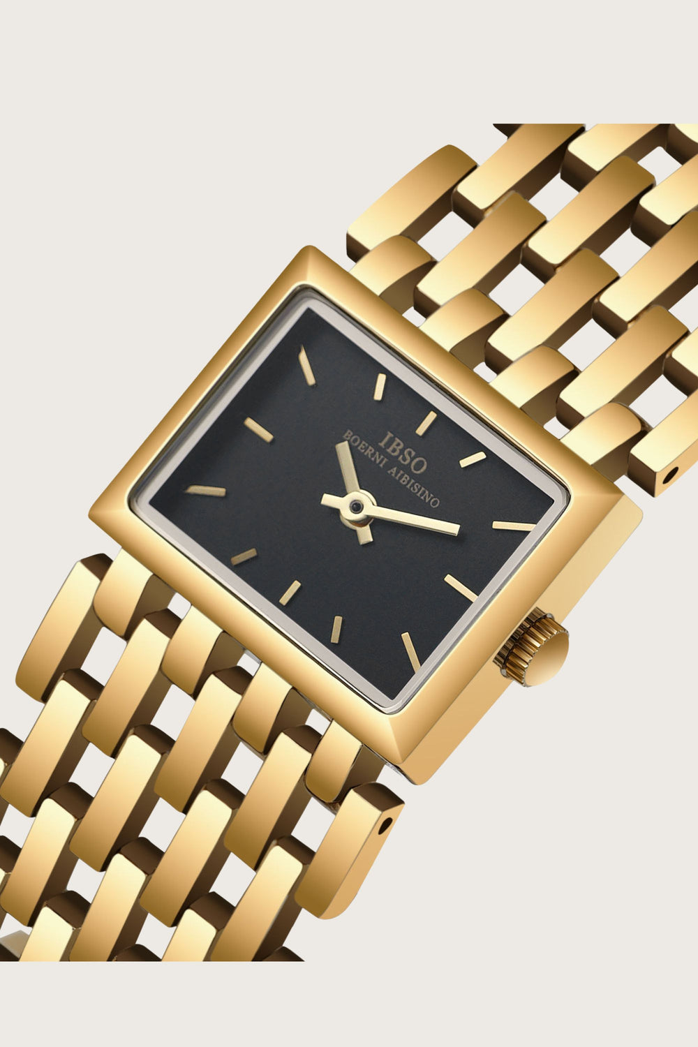 Regal Square | Golden Black Quartz Watch | IBSO Editon - (ZIVSQRGGLDBLK0095)