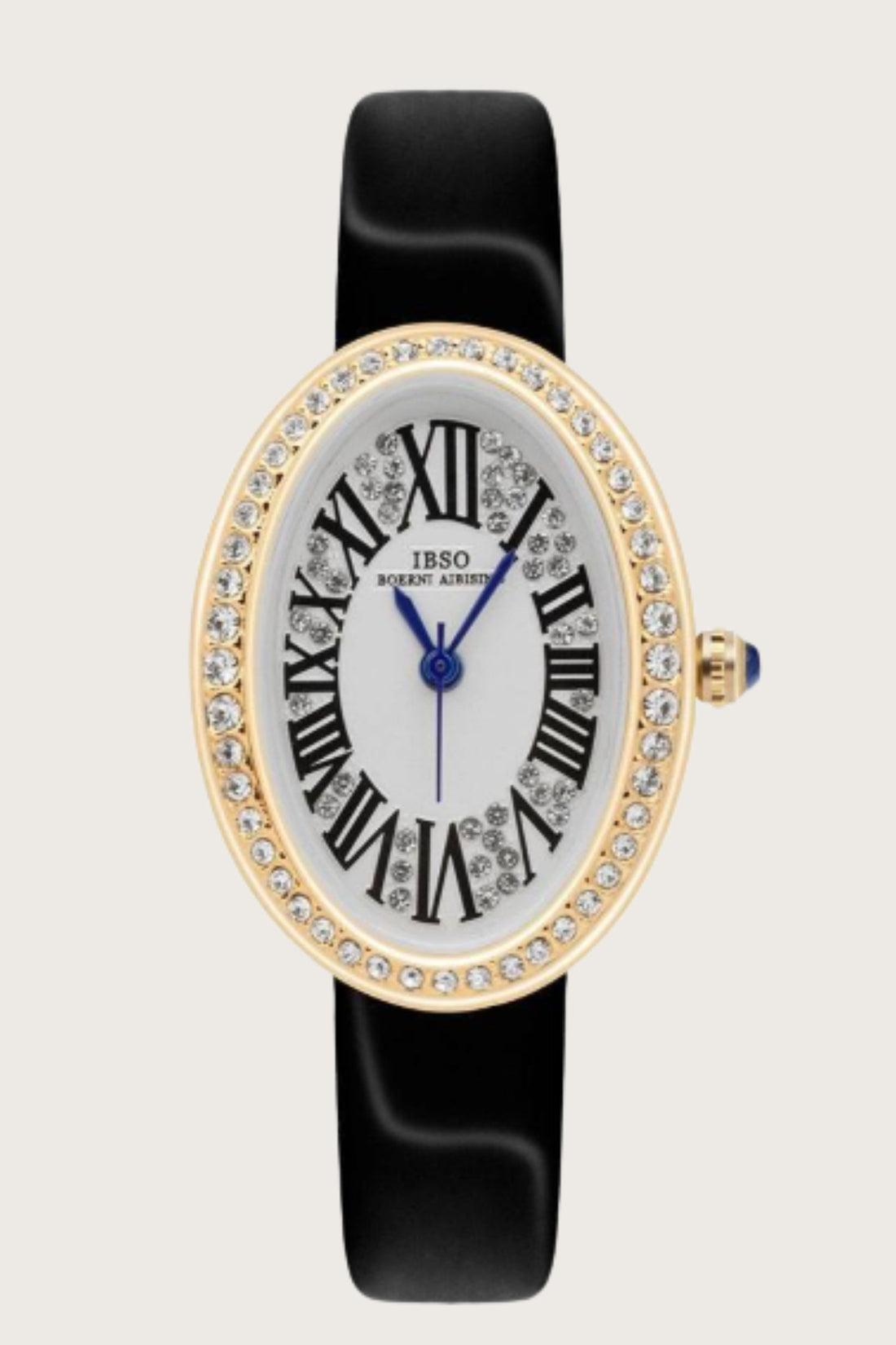 Lumina Pavé | Black Golden Diamond Oval Quartz Watch | IBSO Edition (43075143)