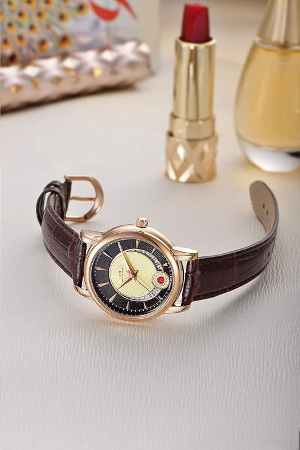 Aurora Eclipse | Brown Golden Watch | IBSO Edition - (43413953)
