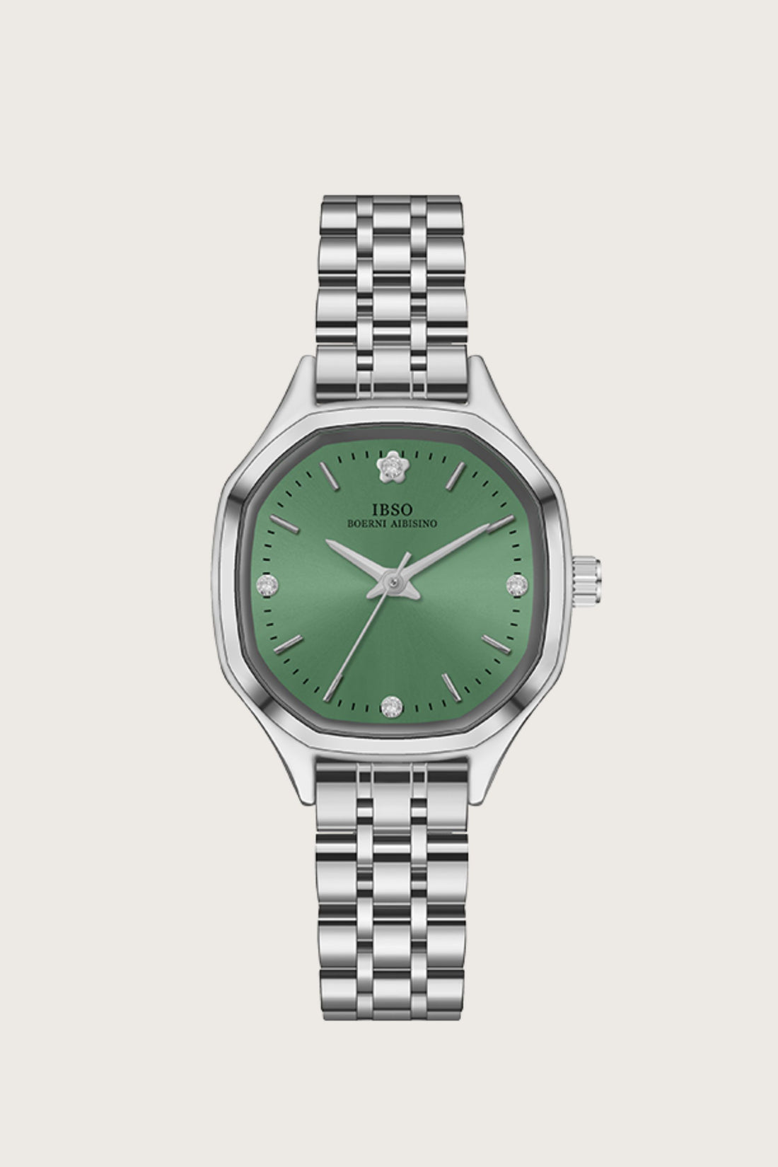 Emerald Bloom | Silver Green Quartz Watch | IBSO Edition - (44222621)