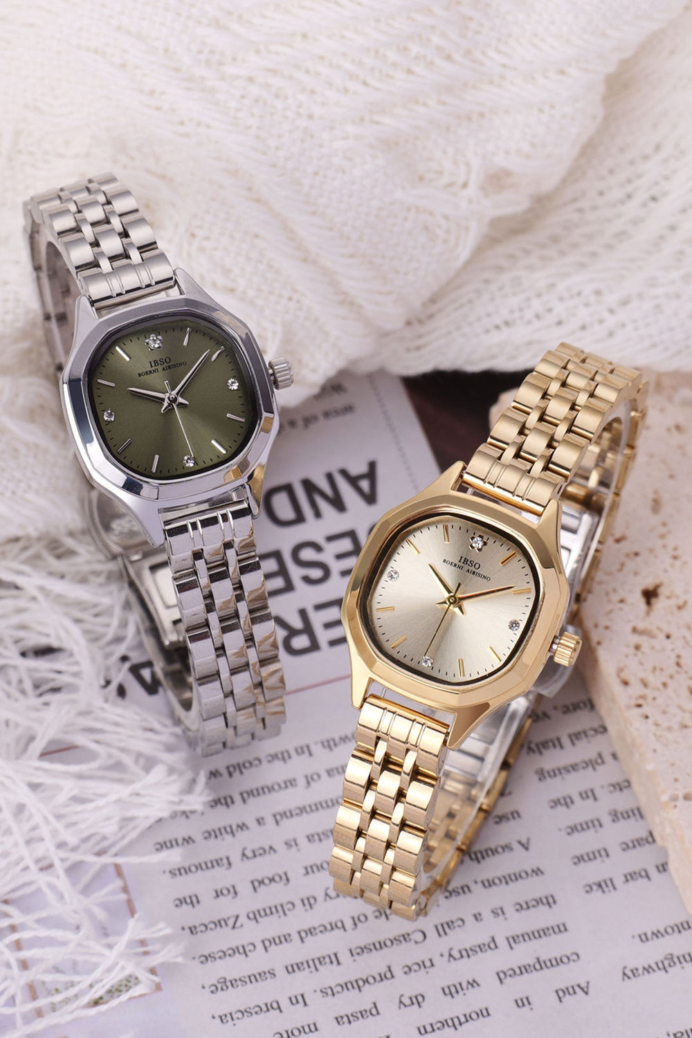 Emerald Bloom | Silver Green Quartz Watch | IBSO Edition - (44222621)