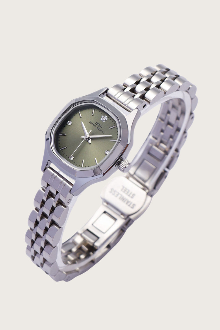 Emerald Bloom | Silver Green Quartz Watch | IBSO Edition - (44222621)