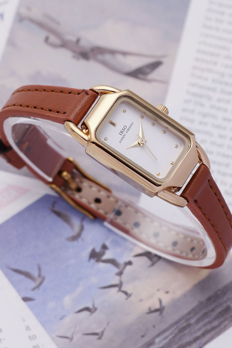 Elysian Gold | Brown White  Quartz Watch | IBSO Edition - (45530684)