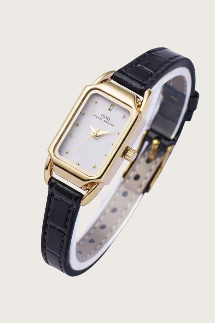 Elysian Gold | Black White  Quartz Watch | IBSO Edition - (ZIVREELBLK0067)