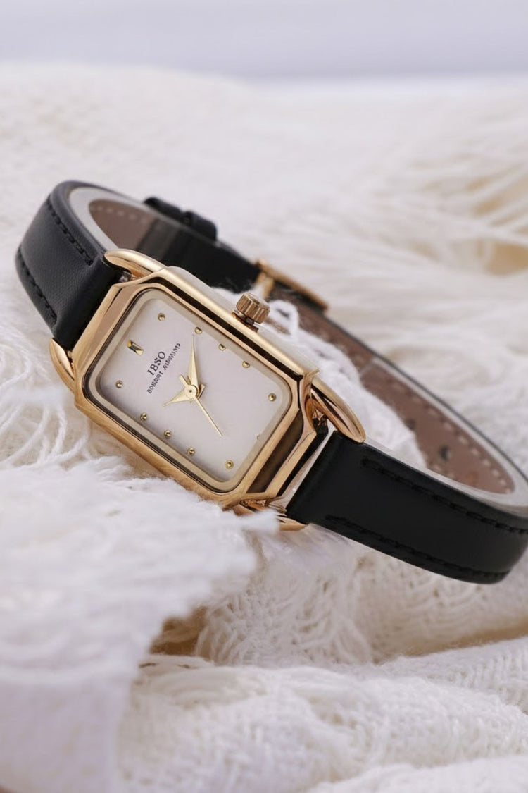 Elysian Gold | Black White  Quartz Watch | IBSO Edition - (ZIVREELBLK0067)