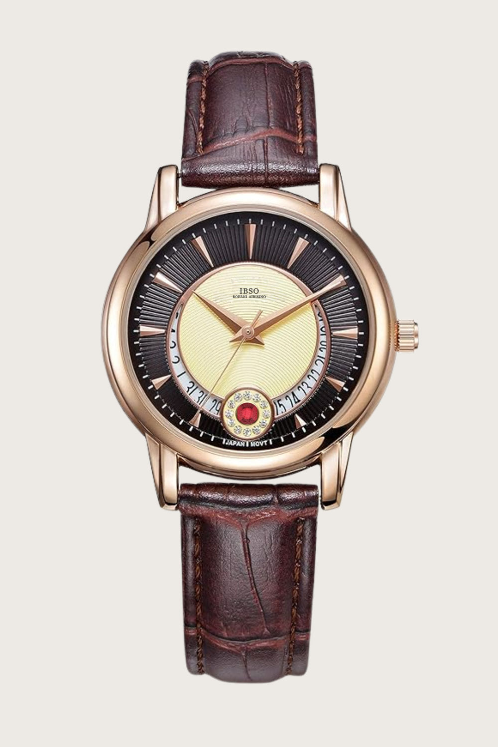 Aurora Eclipse | Brown Golden Watch | IBSO Edition - (43413953)