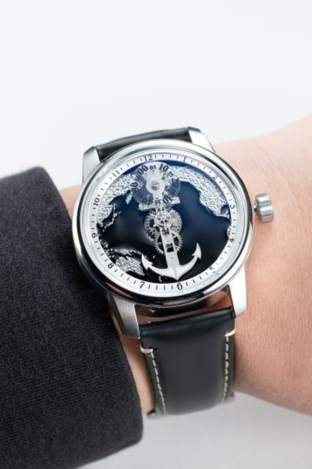Aurora Nautica | Silver Black Sailing automatic watch - (41018905)
