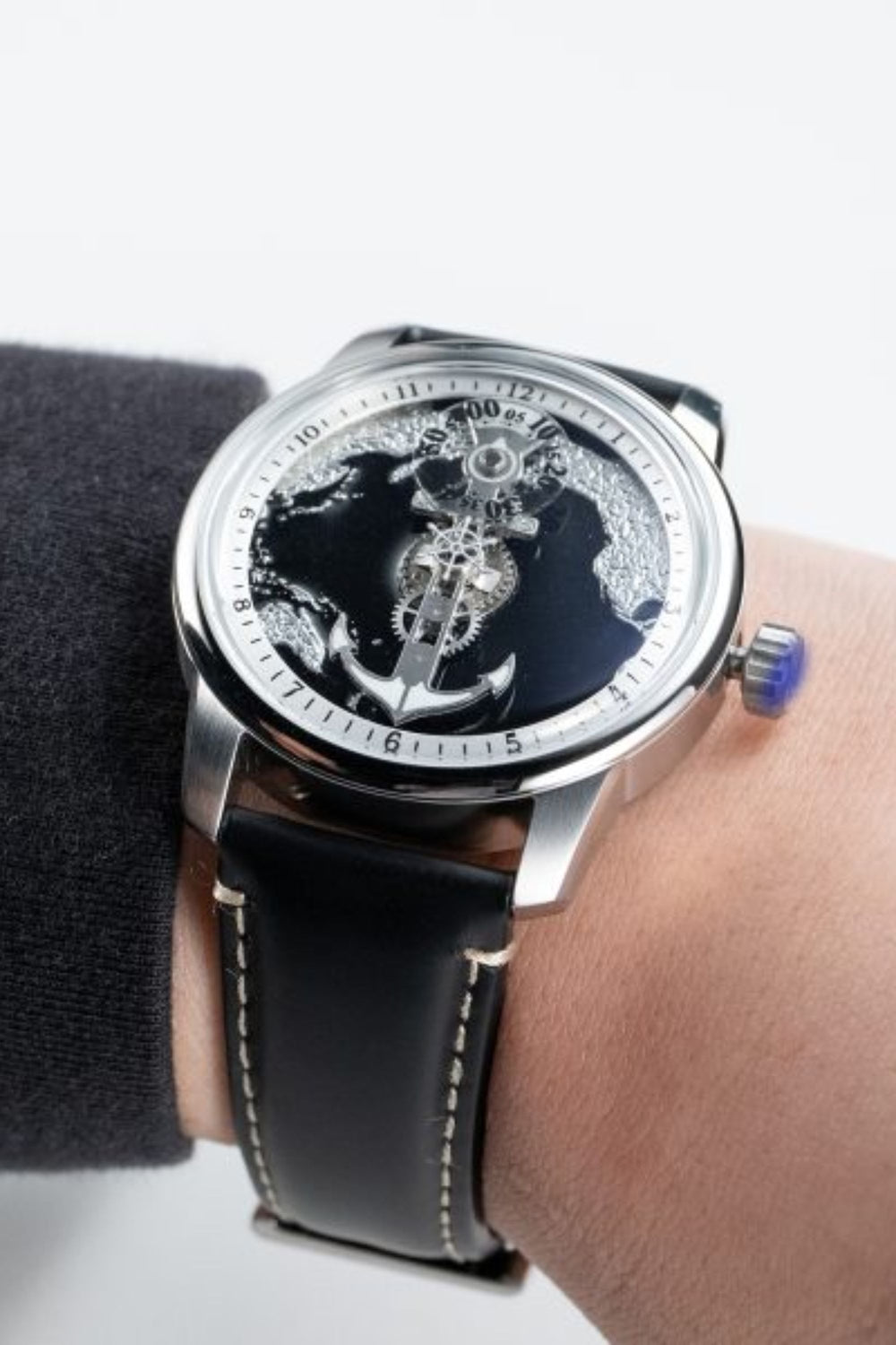 Aurora Nautica | Silver Black Sailing automatic watch - (41018905)